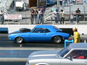 BLUE AND BLACK CAMARO